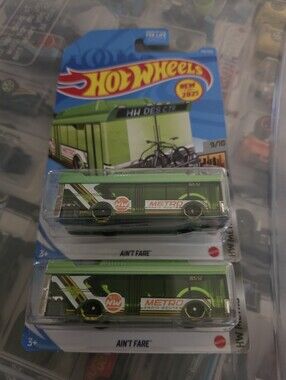 Hot Wheels 'Ain't Fare' Metro Bus - Green